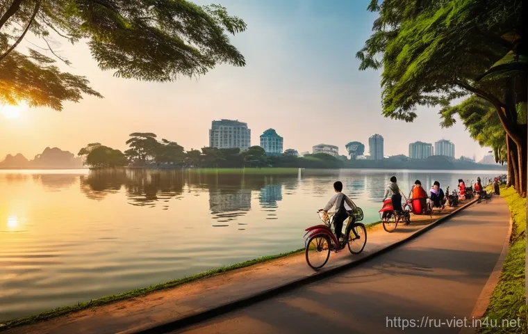 베트남 하노이 서호 - **Prompt:** A serene and mystical scene of Tran Quoc Pagoda at West Lake (Ho Tay) in Hanoi, at sunse...